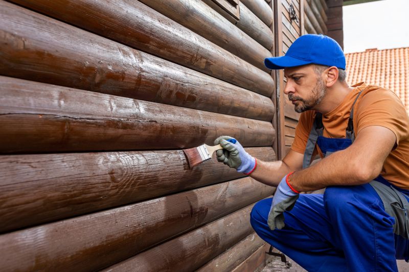Log Home Staining detail